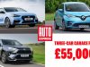 Three-car garage: Toyota RAV4, Renault Zoe and a Hyundai i30 N for under £55,000