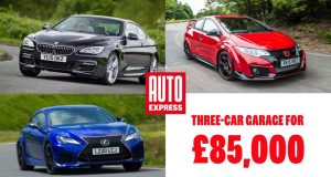 Three-car garage: Used BMW 6 Series, Lexus RC F and Honda Civic Type R for under £85,000