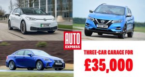 Three-car garage: used Nissan Qashqai, Volkswagen ID.3 and Lexus IS for under £35k
