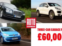 Three-car garage: Porsche Cayenne, Bentley Flying Spur and Volkswagen e-up! for under £60k